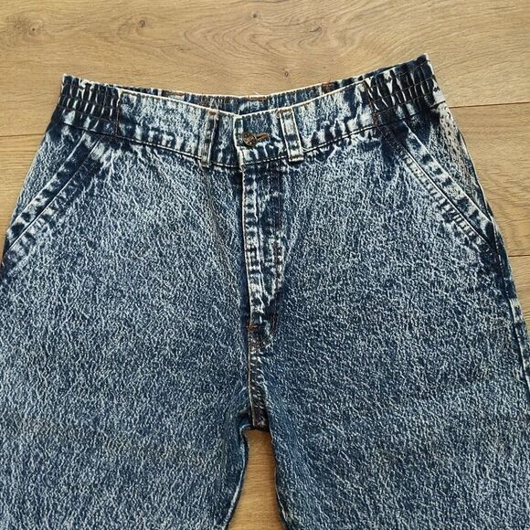 Vintage The Octopus Army unique high waisted side lace acid washed 3/4 jeans - Picture 3 of 10